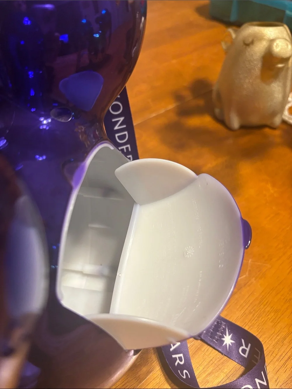 Disney 100Yrs Purple Mickey Head Snack Holder with Strap collectible